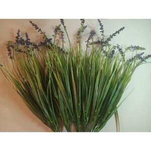 Hidysfas Artificial Flowers Plants Outdoor Fake Lavender Floral for Pot Soft & F